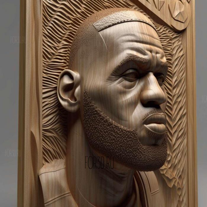 st lebron james 2 stl model for CNC